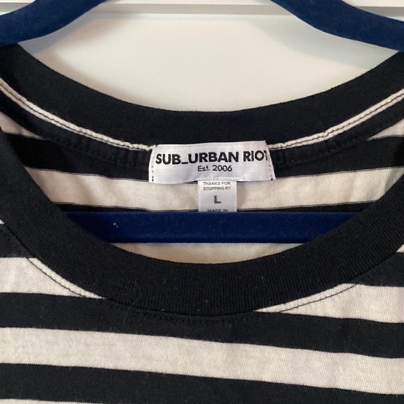 Black and white striped red with heart detail - Picture 3 of 3